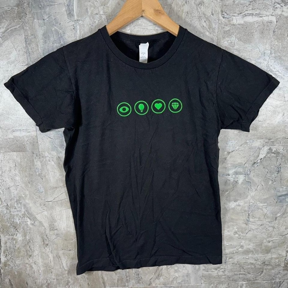 Black Tultex cotton tee shirt seen known loved valued Mens Size: S